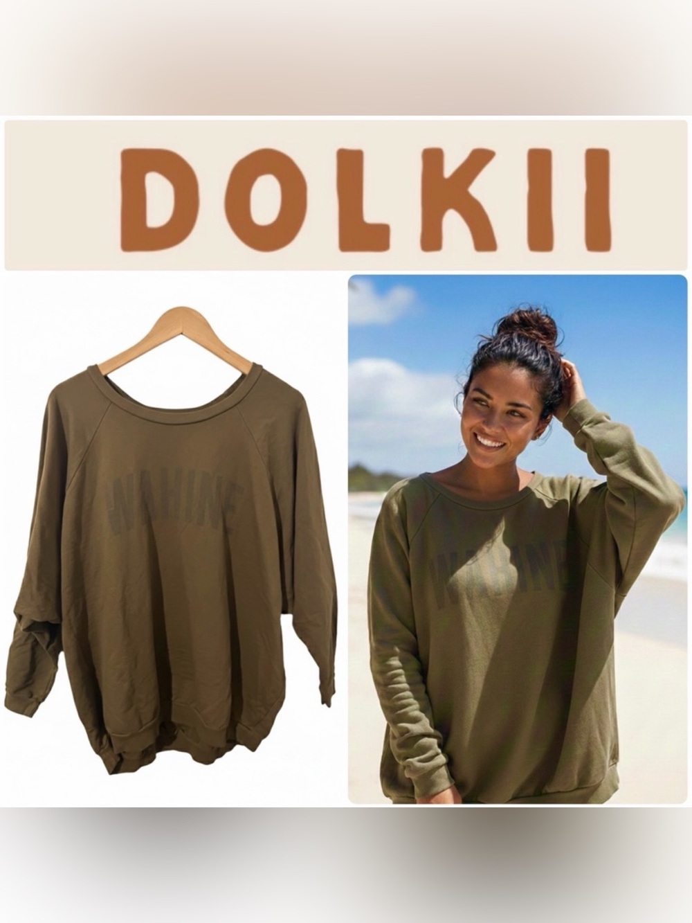 Dolkii wahine crewneck sweatshirt XL/XXL